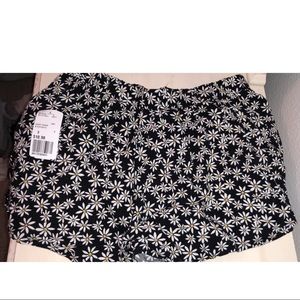 Black Daisy Forever 21 Flowy Shorts